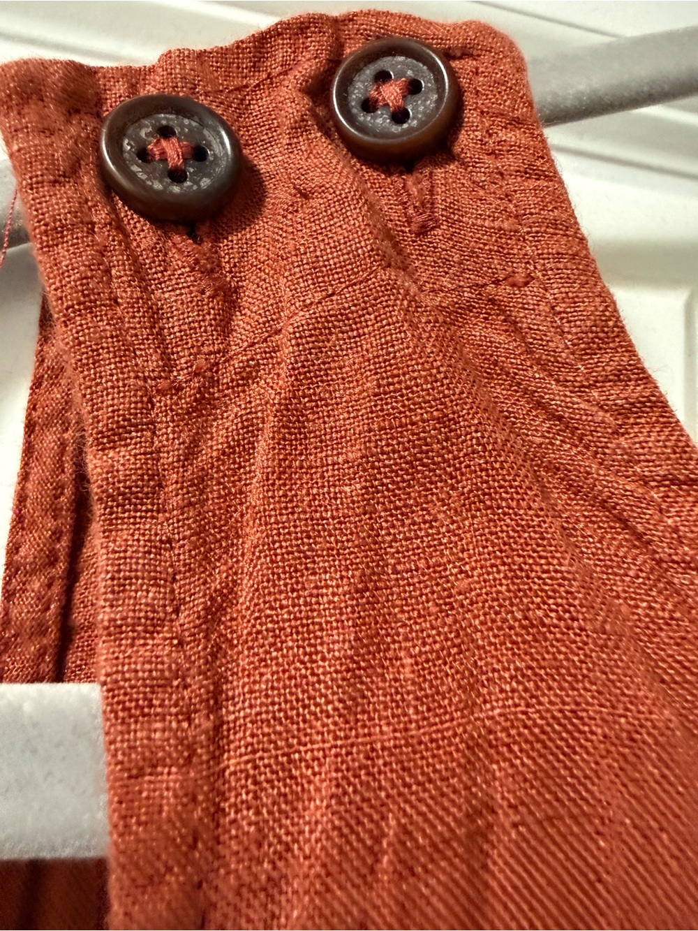 Pyne & Smith No. 32 Pinafore Linen Dress Rust Size medium - Picture 3 of 8